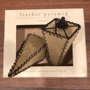 Two finials for drapery rods- Pier 1- really cute and unusual! Rods not included